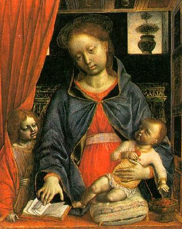 Vincenzo Foppa Madonna and Child with an Angel  k oil painting picture